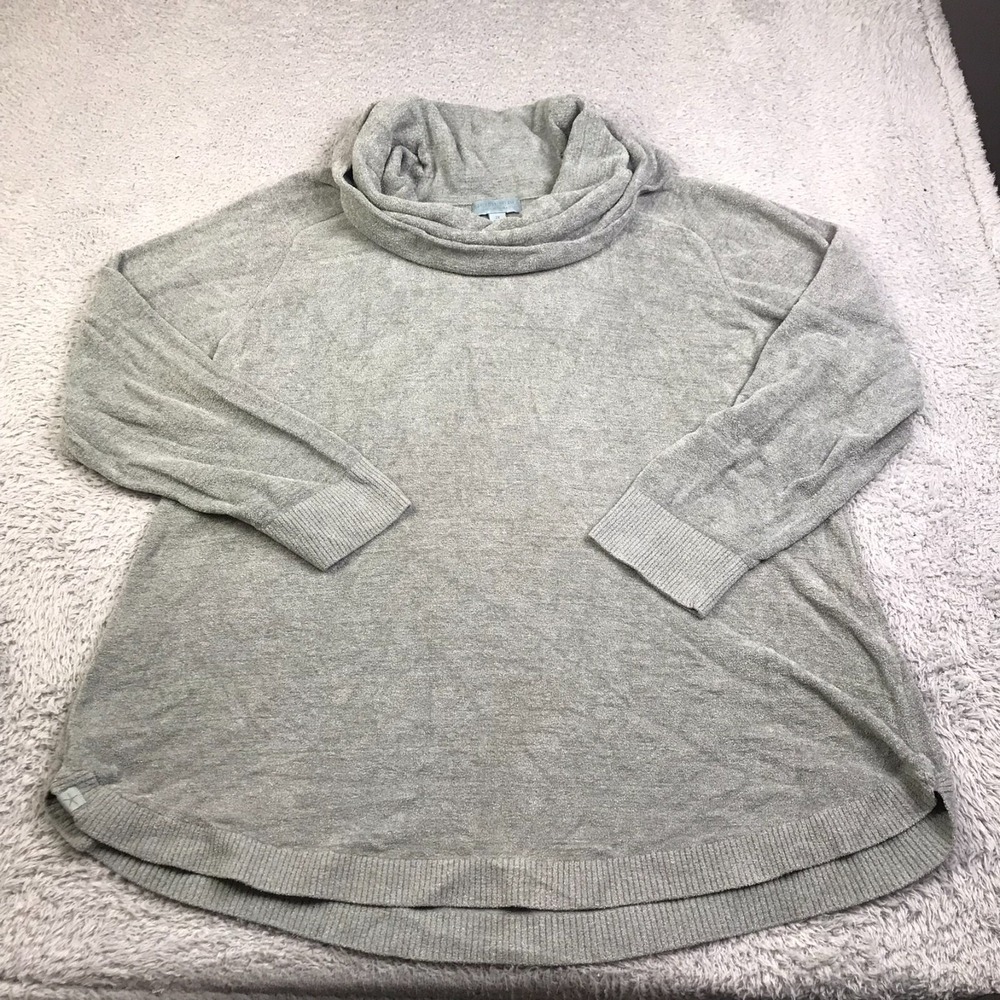 Barefoot Dreams Coastal Cowl Tunic Sweater Womens 2X Gray CozyChic Ultra Lite